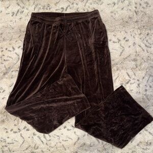 Vintage Y2k velvet/velour brown track pants
